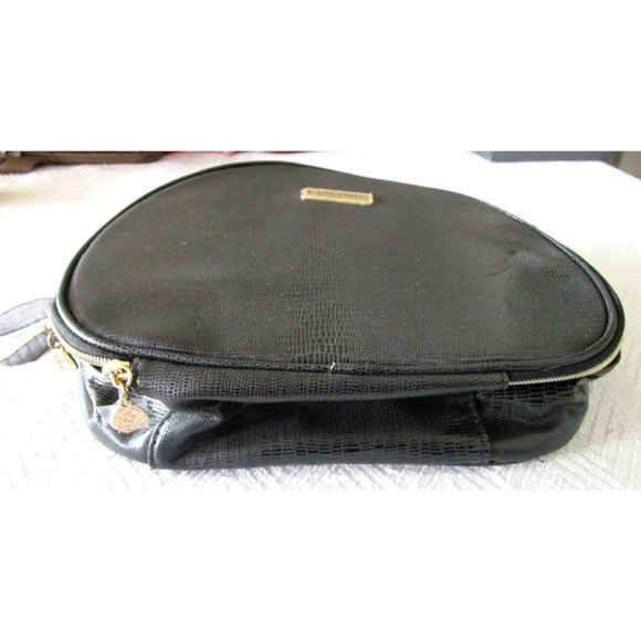 Lancome Paris Make-Up Bag Travel Case Cosmetic Round Zippered Zip Around Handle - Picture 6 of 14